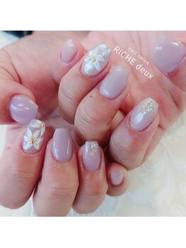 リッシュ ドゥ(RICHE deux)/大人フラワー×モーブ