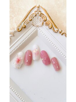 ネイルファクトリー 横浜ベイクォーター店/フラワーデザイン¥12100