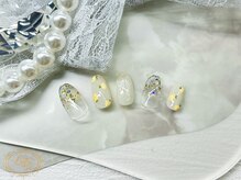ラスターネイル(Luster nail)/リボンとお花アート