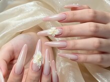 ミミ ネイルサロン(MIMI)の雰囲気(長さ出し持ち込みシンプルデザイン)
