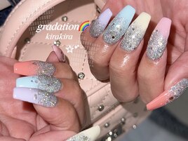 カラフルラメグラデーション