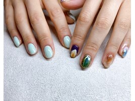 春　ニュアンスネイル