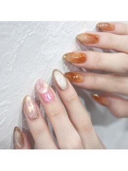 ネイル ビジュー(NAIL BIJOU)/アシメニュアンスネイル