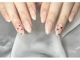 艶ベージュネイル