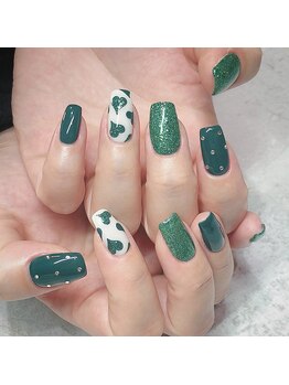 エムネイル(eM nail)/glitter×ハート