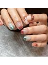 ニュアンス/ミラーネイル