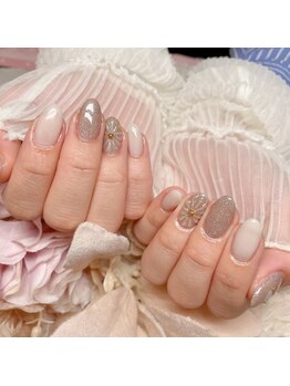 人気ぷっくりお花ネイル