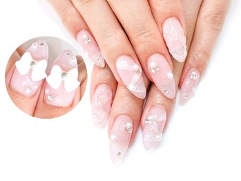 ネイルコレクション ピンク(Nail Collection Pink)/スカルプ放題★ワンホン：リボン