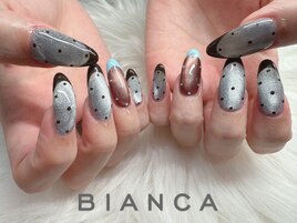 チョコミントカラーネイル¥10000