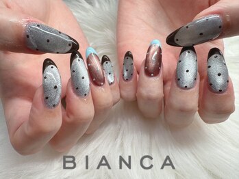 チョコミントカラーネイル¥10000