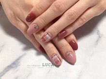 ネイルアトリエルカ(nail atelier LUCA)/M-516 大人可愛いチェックネイル