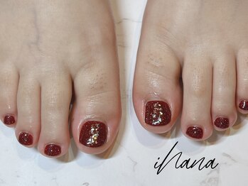 イハナ(ihana)/親指アートワンカラー＊レッド