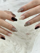 ミア(Mia)/ボルドー×ブラウンチェック