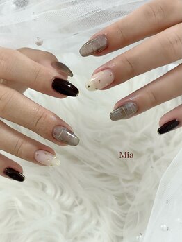 ミア(Mia)/ボルドー×ブラウンチェック