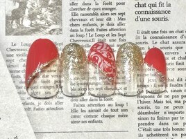 斜めフレンチアート