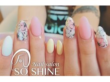 爪ソウシャイン(爪 SO SHINE)/パステルカラーで春ネイル★