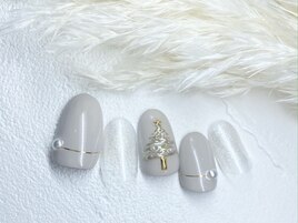 冬　ツリー　ネイル