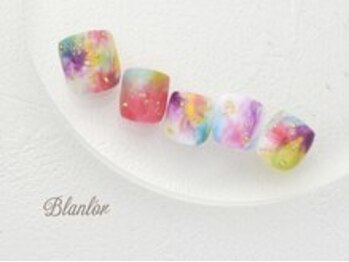 ブランロール 中目黒店(Blanl'or)/FOOT カラフル☆モヤモヤNAIL