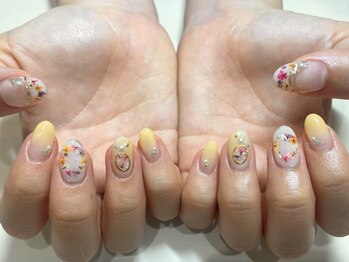 ハレトキネイル(haretoki nail)/押し花ネイル