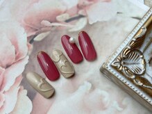 ネイルサロン&スクール ジーナ(GINA)/こっくりカラーのハートネイル