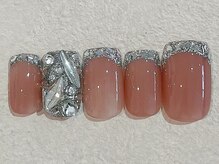ネイルビート(NAIL BEAT)/ガラスフレンチ　埋め尽くし
