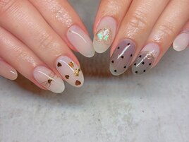 バレンタインネイル