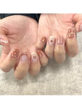 2026春ネイル【チェックネイル】