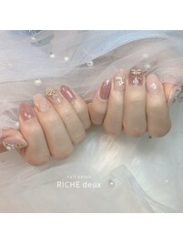 ピンクのふんわりクリスマス