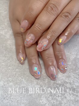 ブルーバードネイル(Blue bird nail)/ラメグラnail