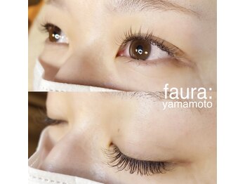 ファウラ(faura:)/フラットラッシュ120本ブラウン