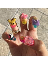 渋谷/ネイル/キャラクター/3D