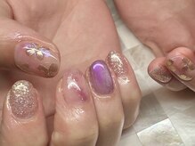 バウネイル(Bow nail)の雰囲気（★定額トレンドデザイン）