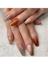 クリア アイ 茶臼山店(Clear eyes)/ベッコウ×フラッシュネイル