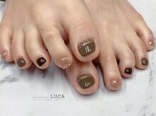 ネイルアトリエルカ(nail atelier LUCA)/M-143 大人上品ブラウンフット