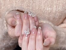 ウサギネイル 新大久保店(usagi nail)/マグネットフレンチ秋可愛い
