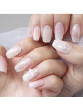 ネイル ビジュー(NAIL BIJOU)/ホワイトリボンネイル