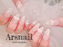 アルスネイル(Ars nail)/ホワイトバレンタインネイル