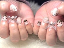 ネイルサロンブリス(nail salon Bliss)/☆ガーリーなリボンネイル☆