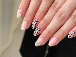 レオパード柄×オーロラネイル