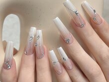 センスネイル 北千住店(Sense Nail)/冬のスノーホワイトネイル