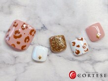 ネイルサロン コルテーゼ 四条烏丸店(CORTESE)/フット　ヒョウ柄　マシン使用無