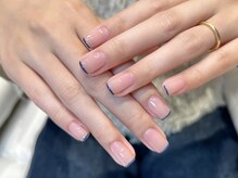 ケーツーネイル(k-two nail)/ネイビースキニーフレンチ(みな)