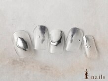 アイネイルズ 横浜EAST店(I-nails)/クリア凸凹ぷっくりメタリック
