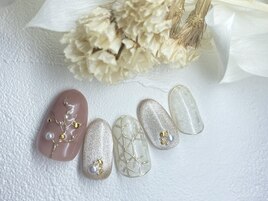 雪の結晶　ツリー　ネイル