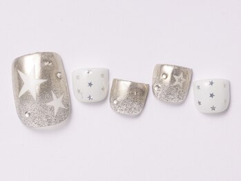 アイ ネイルズ 天神店(I nails)/キラキラ星ネイル　￥8800