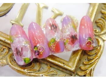 ネイルサロン ディーバ ギンザ(Nail salon Diva GINZA)/【2】鮮色フラワー　¥9500