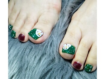 ジョリ(Jolie)/雪だるまネイル