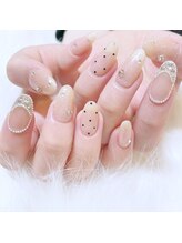 ネイルサロン ドレリッチ 大宮店(drerich)/ベージュ　ストーン