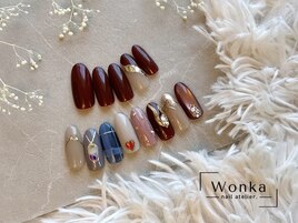 シンプル◎ワンカラー＋アート