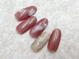 冬のミラーニュアンスネイル